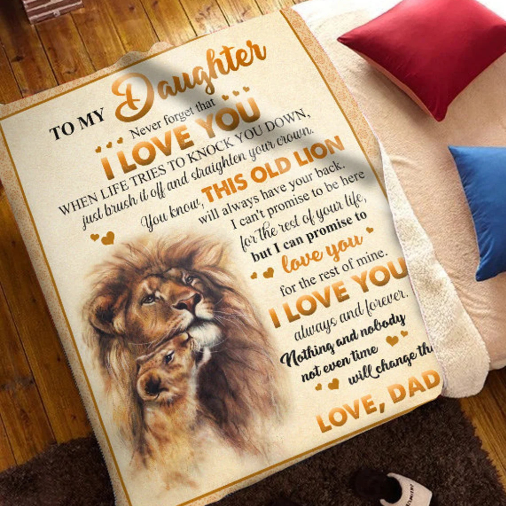 Special Gift For Daughter Blanket - A Gentle Hug From Dad
