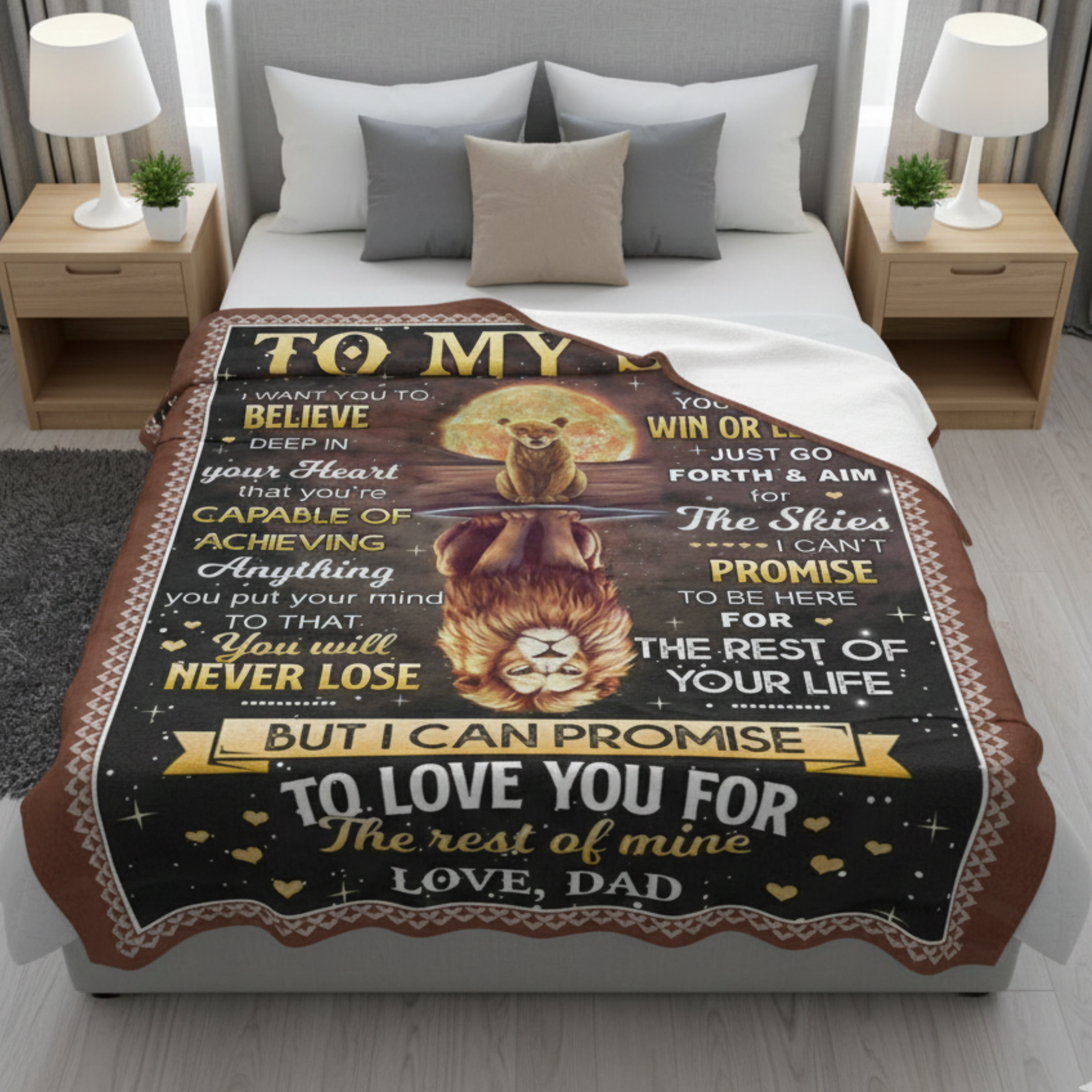 Special Gift Blanket To My Dear Son – A Gentle Hug from Dad (SKUB12-61)