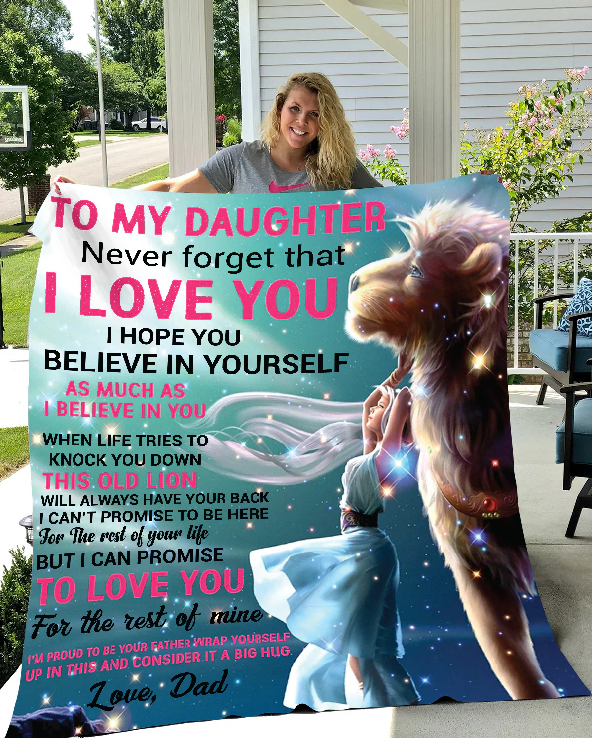 Daughter Never Forget Blanket from dad (SKUB07-27)