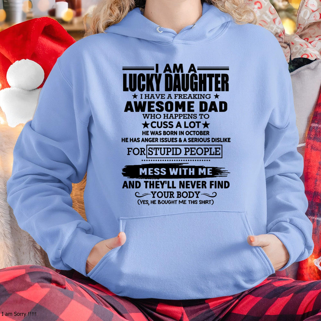 October - I'm Lucky Daughter - Gift for Daughter from Dad - NGHL10 (SKU-T1406DD-10)