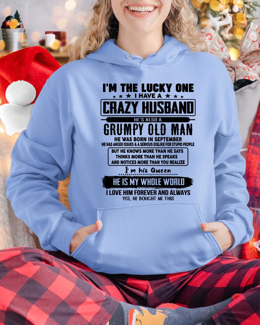 September - I am Lucky One I Have A Crazy Husband - Gift for Wife From Husband - NGHL09 (SKUT-LUCKYONE-09)