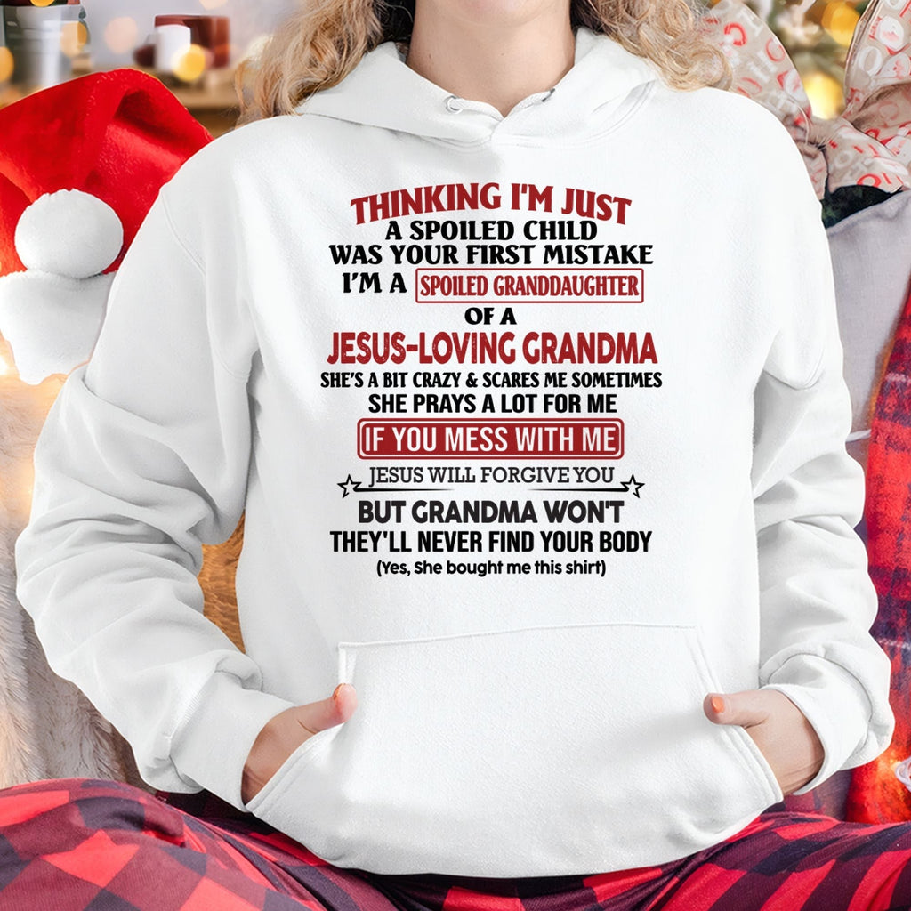 Christian Girl Shirt – Spoiled by Grandma – From Grandma to Granddaughter NGHL00 (SKU07-181-00)