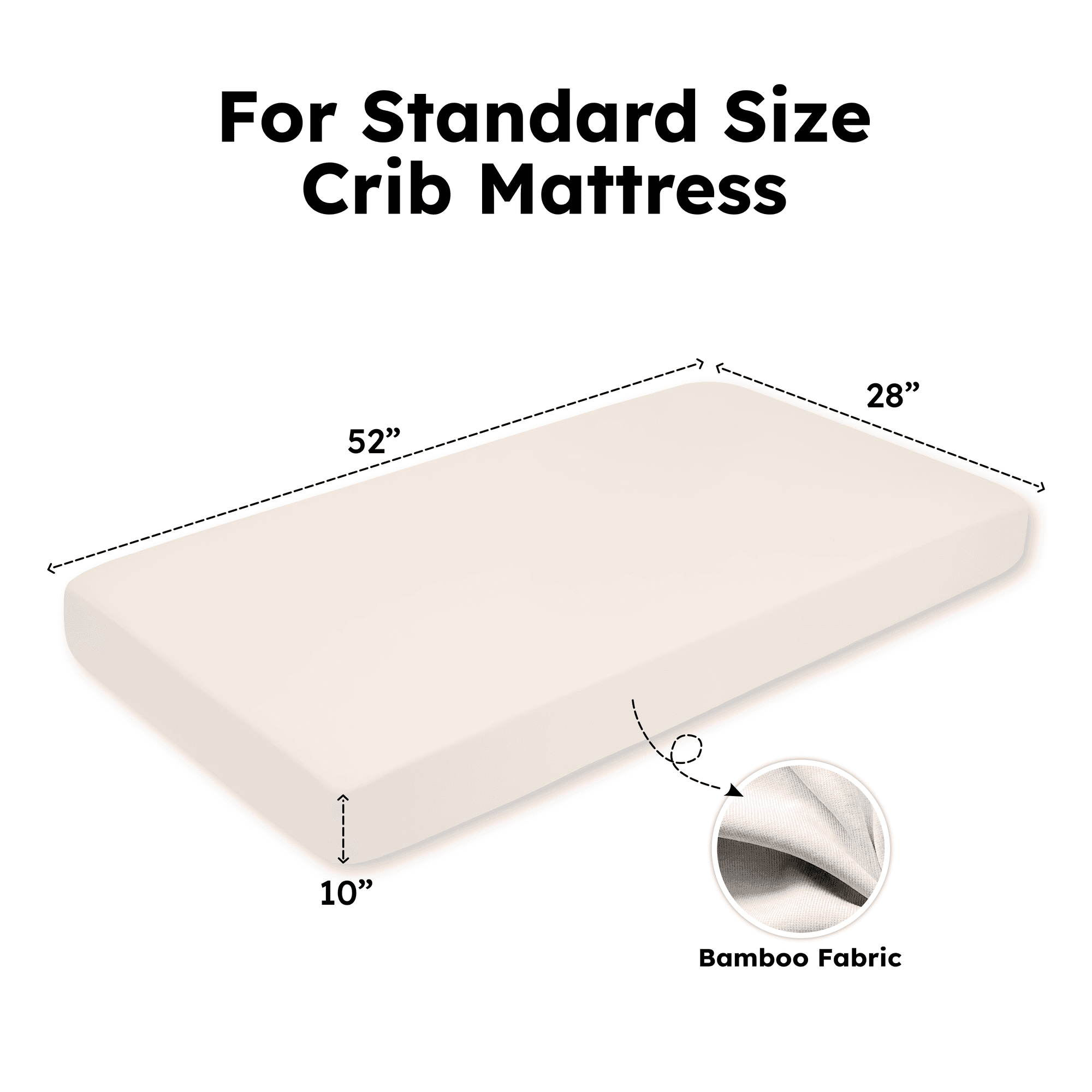 Bamboo Crib Sheet in White