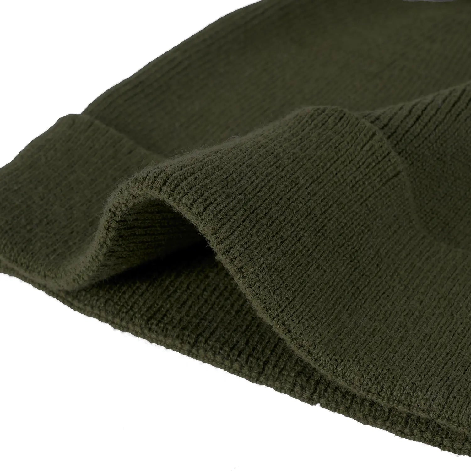 Knit Baby Pom Beanie in Forest Green