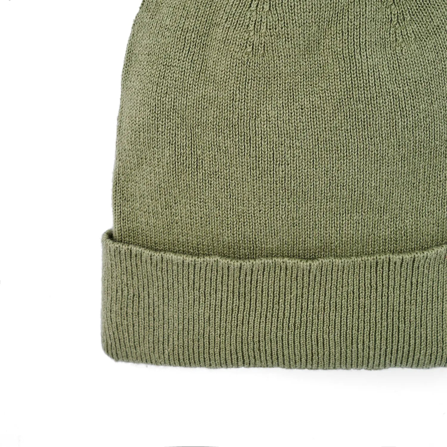 Knit Baby Pom Beanie in Sage Green
