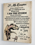 To My Daughter From Dad Canvas