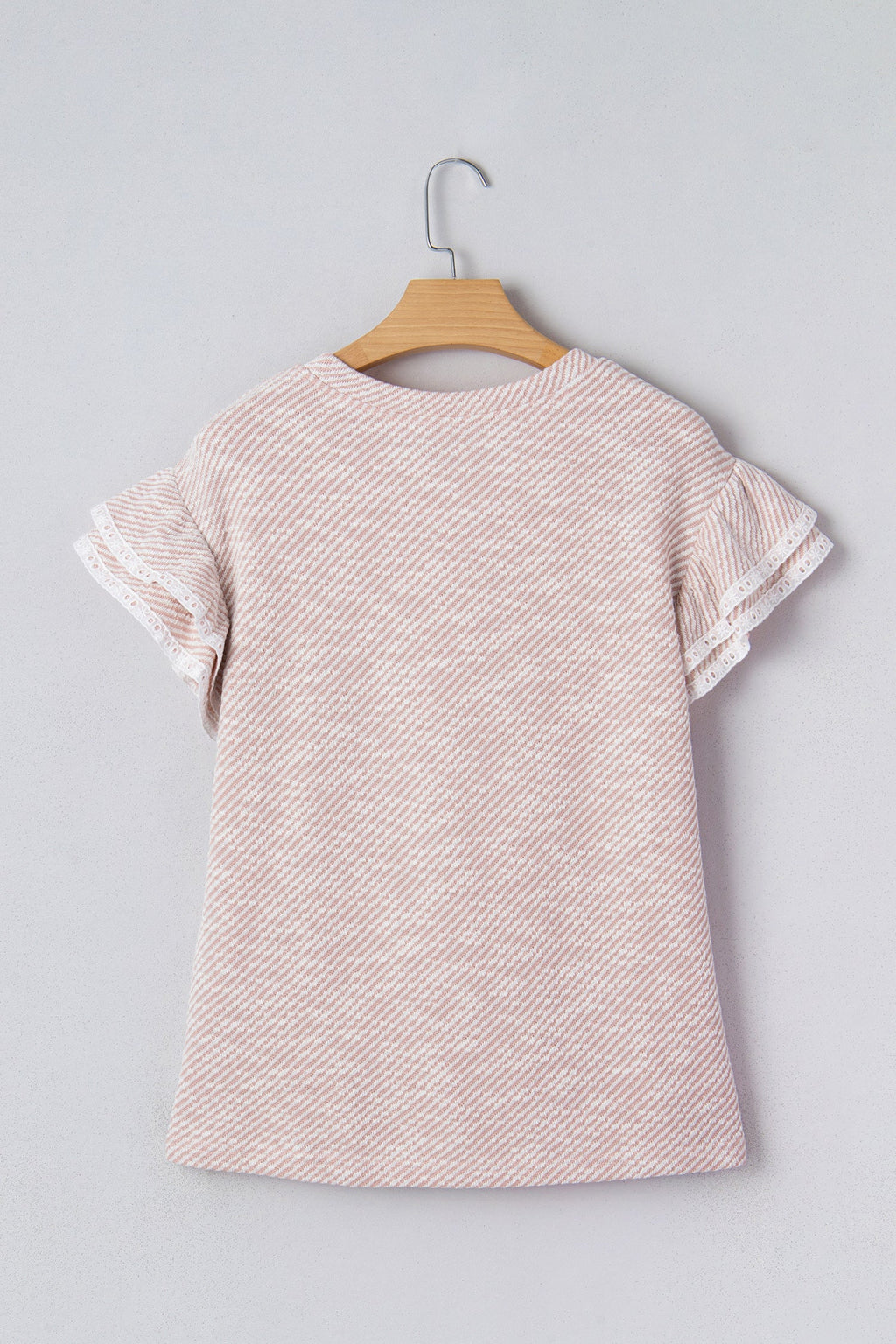 Amanda Ruffled Short Sleeve Blouse