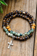 Matilda Layered Cross Beading Bracelet