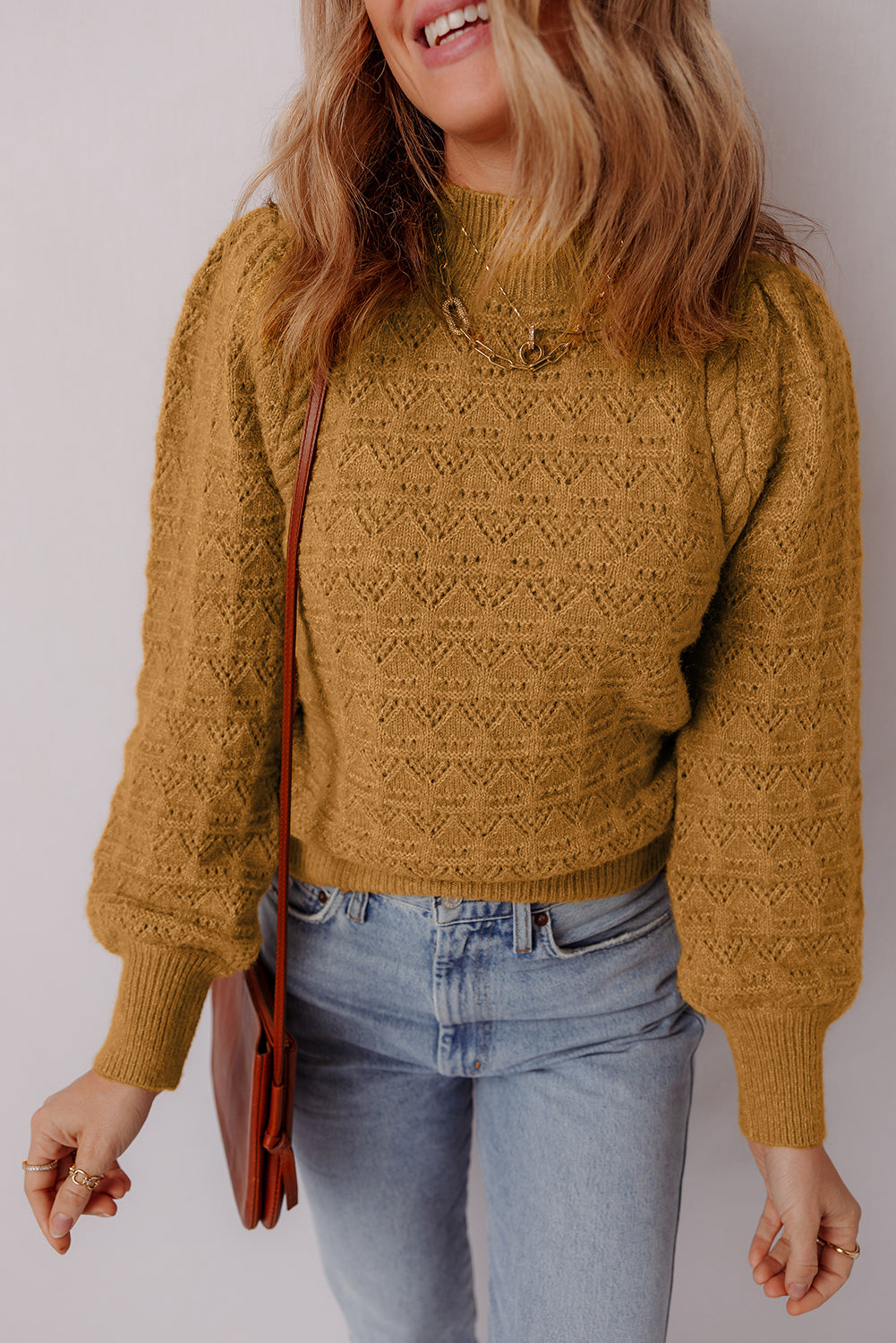 Aria Edge Balloon Sleeve Sweater