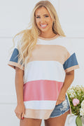 Kensley Patchwork Side Split Tunic Top