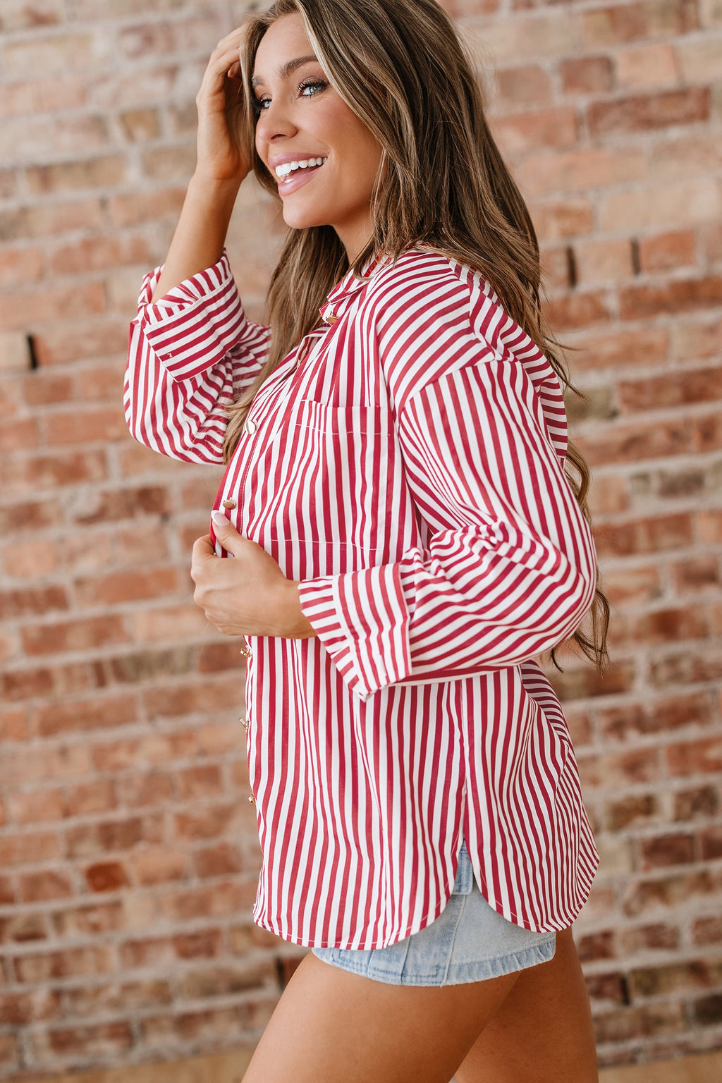 Mariah Side Slit Loose Shirt