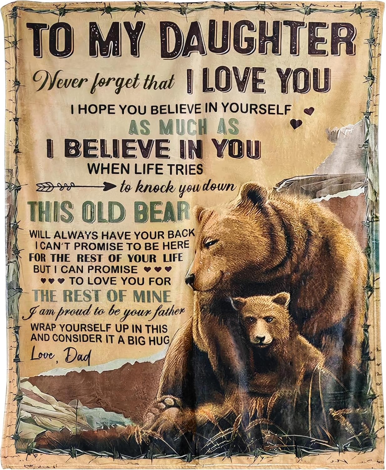 Special Gift For Your Daughter Blanket - From Dad (SKUB12-265)