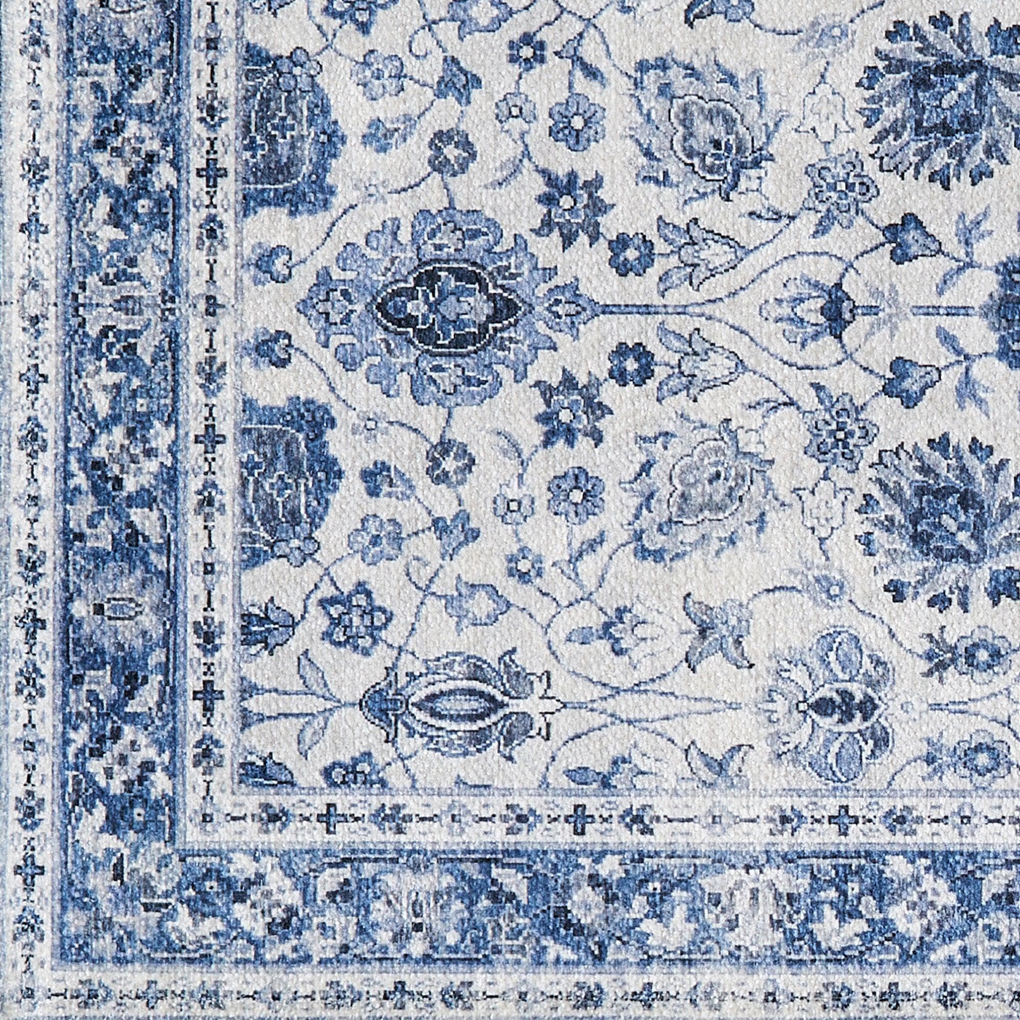 Floral Machine Washable Accent Area Rug 5' x 7' - Matra Collection