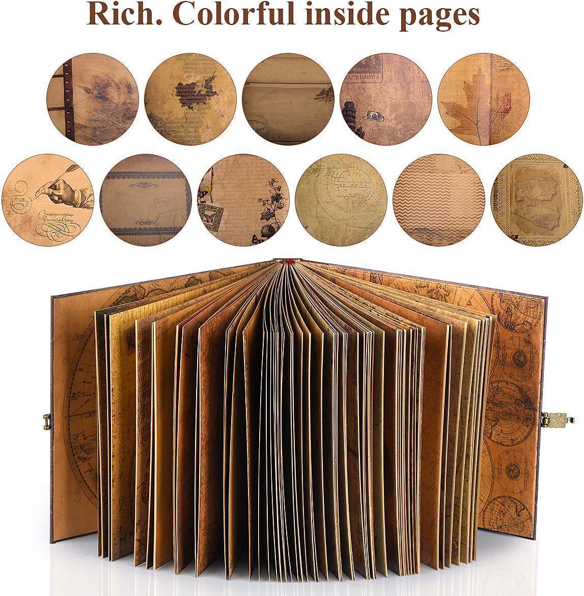 Our Adventure Book: Scrapbook Photo Album, Vintage Travel Theme, Keepsake Diary, Image Memory Journal