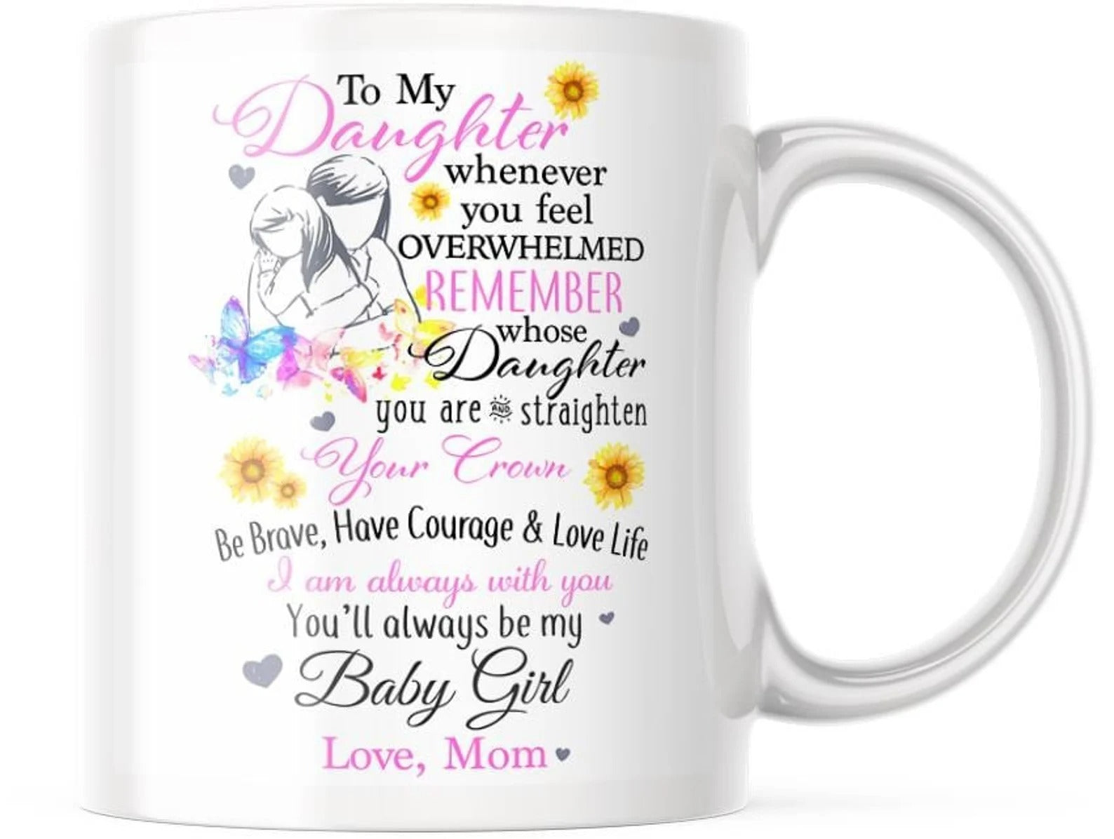 TO DAUGHTER MUG 02- GIFT FROM MOM - NTTD00
