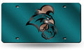 Coastal Carolina University Chanticleers Premium Laser Cut Tag License Plate, Teal Mirrored Acrylic Inlaid, 12x6 Inch