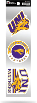 Northern Iowa Panthers UNI Triple Retro Throwback Spirit Decals Flat Vinyl Auto Home Sticker Sheet University of