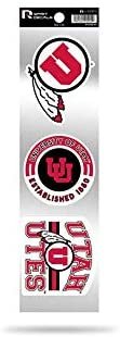 Utah Utes 3 Piece Retro Spirit Decals Premium Throwback Stickers