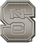 North Carolina State University Wolfpack Solid Metal Auto Emblem Antique Nickel for Car/Truck/SUV