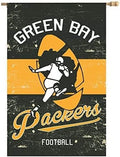 Green Bay Packers Premium Linen Banner Flag Double Sided 28x44 Inch Vintage Logo Design Outdoor
