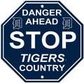 Rico Industries, Inc. Tigers 12" Plastic Wall Stop Sign Country Danger Ahead Baseball