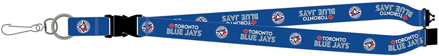 Toronto Jays Blue Premium Lanyard Keychain Double Sided Breakaway Safety Design Adult 18 Inch