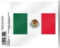 Mexico 3 Inch Static Cling, Full Clear Adhesive Backing, Easy Peel and Stick Application, Removable and Reusable, Made in the USA