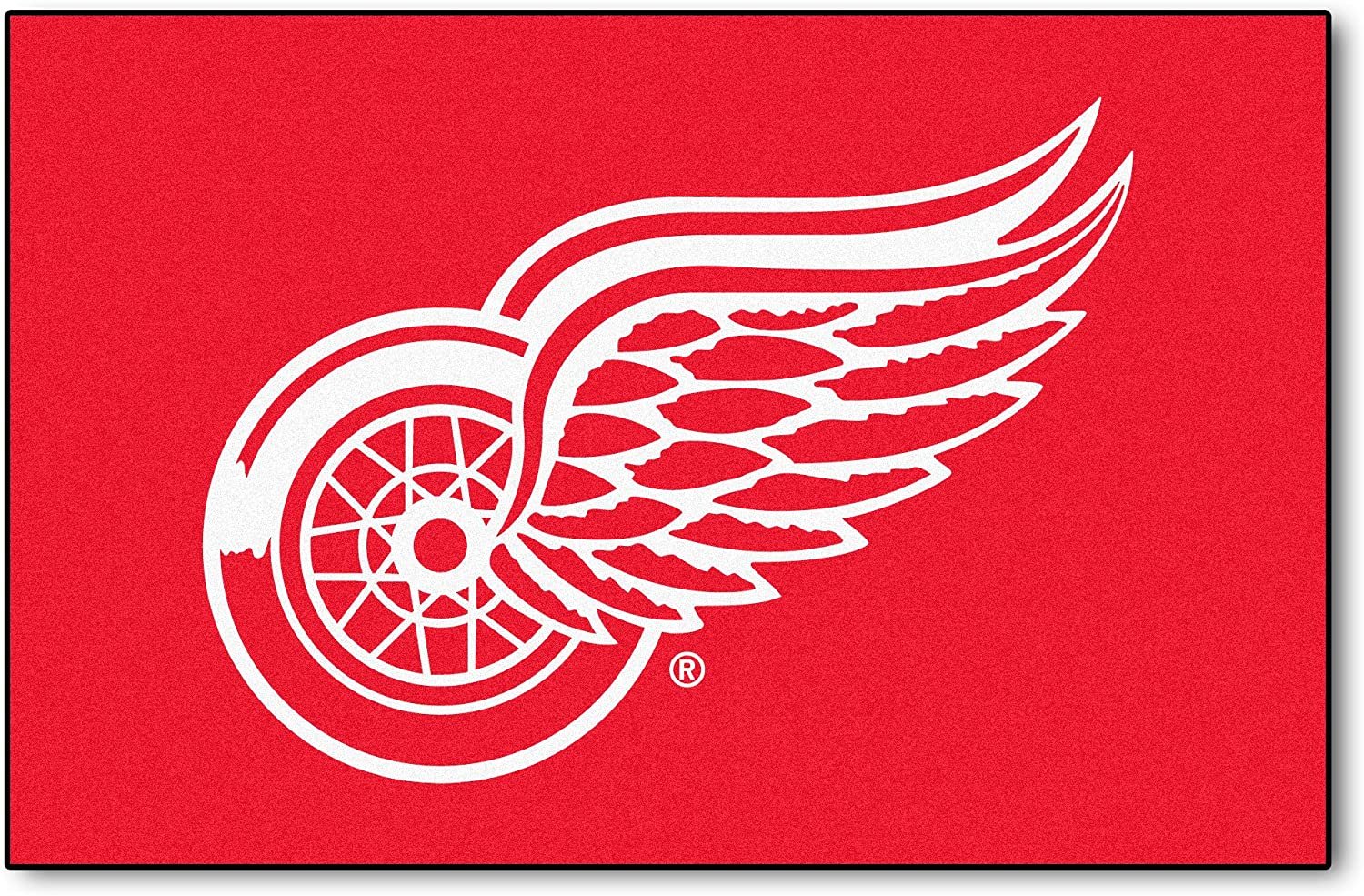 Detroit Red Wings Floor Mat Area Rug, 20x30 Inch, Nylon, Anti-Skid Backing