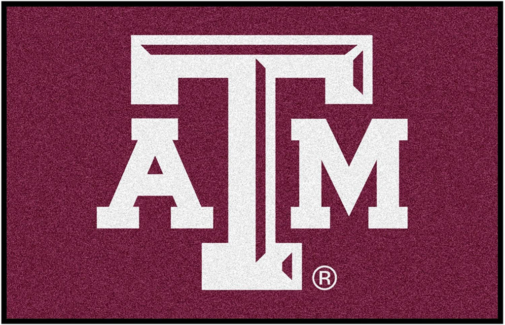 Texas A&M University Aggies Floor Mat Area Rug, 20x30 Inch, Nylon, Anti-Skid Backing