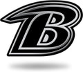 Baltimore Ravens Auto Emblem, Silver Chrome Color, Raised Molded Plastic, 3.5 Inch, Adhesive Tape Backing