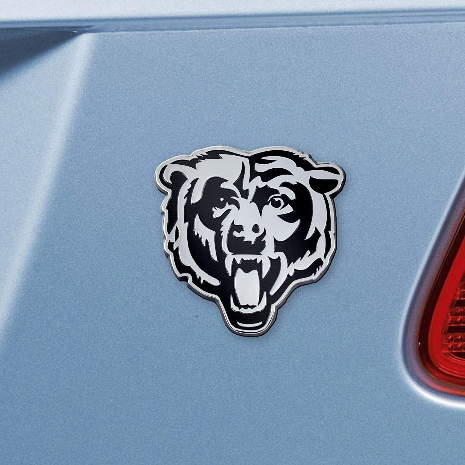 Chicago Bears Solid Metal Raised Auto Emblem Decal Adhesive Backing