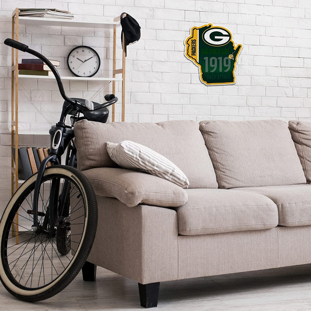 Green Bay Packers Pennant State Shape 18 Inch Soft Felt