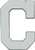 Cleveland Guardians Indians Premium Solid Metal Chrome Raised Auto Emblem Shape Cut Adhesive Backing