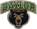 Baylor University Bears Premium Aluminum Metal Raised Auto Emblem, Alternate Logo, Color Embossed, Full Adhesive Backing