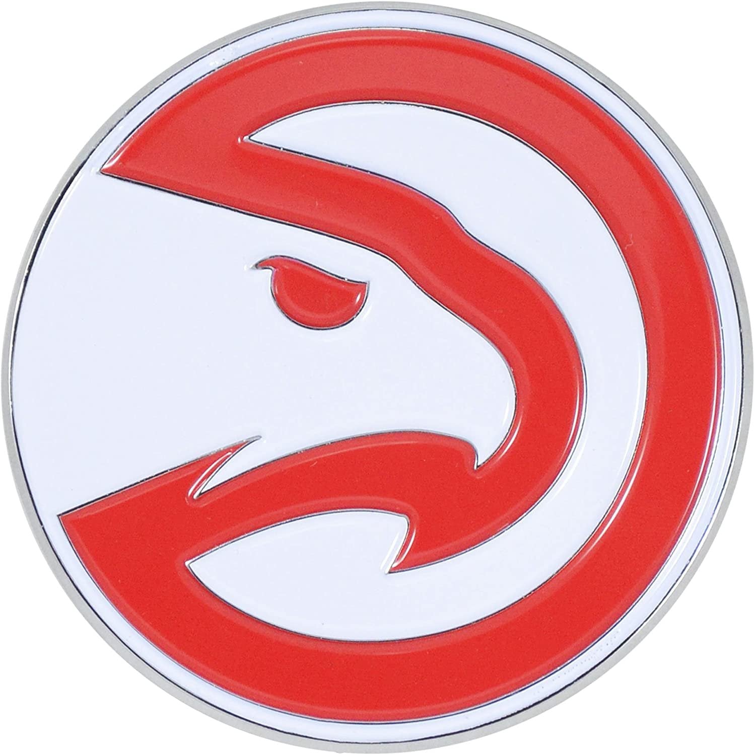 Atlanta Hawks Solid Metal Color Auto Emblem