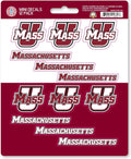 University of Massachusettes Minutemen 12-Piece Mini Decal Sticker Set, 5x6 Inch Sheet, Gift for football fans for any hard surfaces around home, automotive, personal items