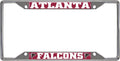 Atlanta Falcons Metal License Plate Frame Chrome Tag Cover 6x12 Inch