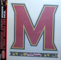 University of Maryland Terrapins 8 Inch Preforated Window Film Decal Sticker, One-Way Vision, Adhesive Backing