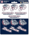 Gonzaga University Bulldogs 12-Piece Mini Decal Sticker Set, 5x6 Inch Sheet, Gift for football fans for any hard surfaces around home, automotive, personal items