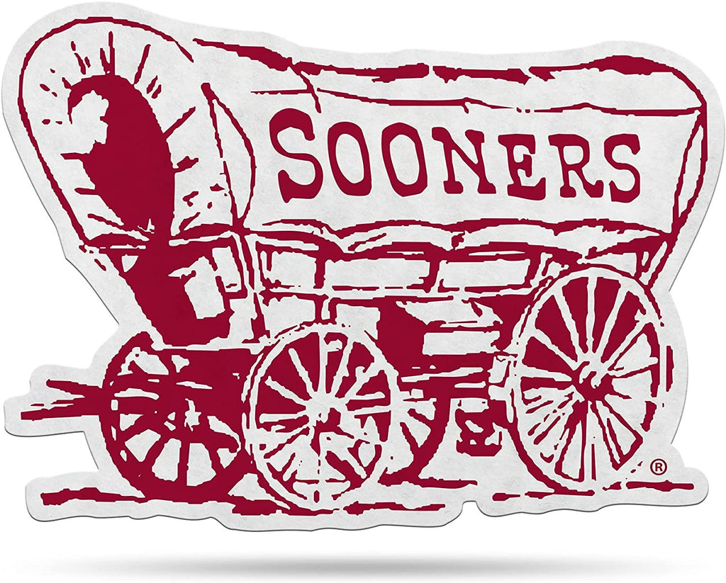 Rico Industries NCAA Oklahoma Sooners Shape Cut Mascot Pennant - Home, Living Room, Bedroom, Mancave Decor - Soft Felt Material - Made