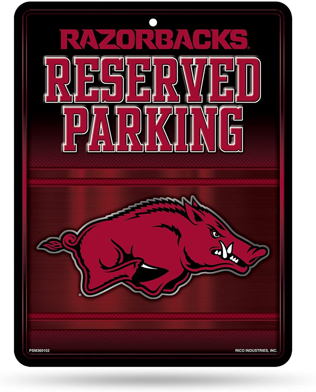 Arkansas Razorbacks Metal Parking Sign