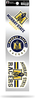 Murray State Racers Triple Retro Throwback Spirit Decals Flat Vinyl Auto Home Sticker Sheet University of
