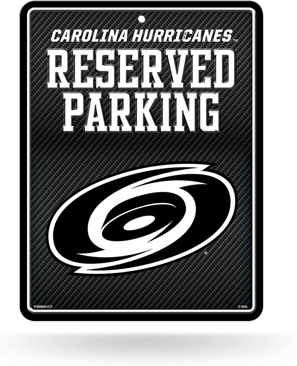 Carolina Hurricanes Metal Parking Novelty Wall Sign 8.5 x 11 Inch Carbon Fiber Design