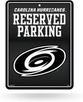 Carolina Hurricanes Metal Parking Novelty Wall Sign 8.5 x 11 Inch Carbon Fiber Design