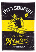 Pittsburgh Steelers Premium Double Sided Banner Flag 28x44 Inch Vintage Logo Design Indoor Outdoor