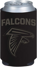 Atlanta Falcons 2-Pack Tonal Black Design 12oz CAN Neoprene Beverage Insulator Holder Football