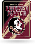 NCAA Rico Industries 8.5-Inch by 11-Inch Metal Parking Sign Décor, Florida State Seminoles