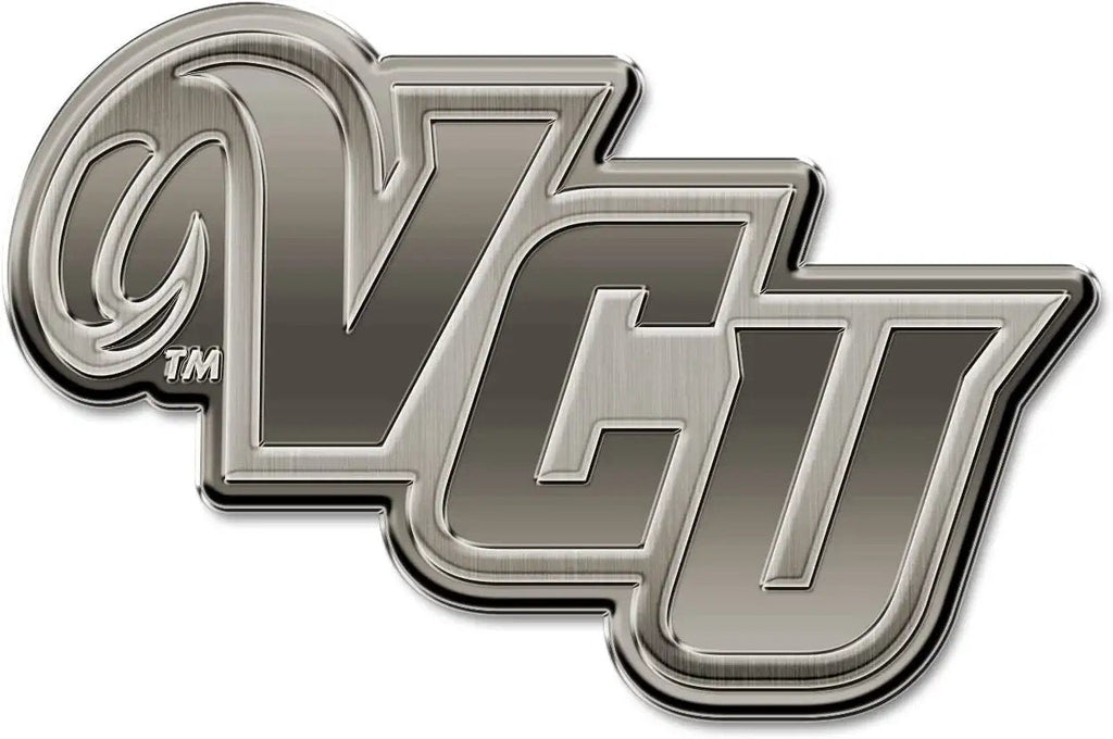 Virginia Commonwealth University Rams Solid Metal Auto Emblem Antique Nickel for Car/Truck/SUV