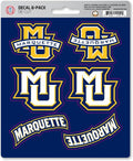 Marquette University Golden Eagles 6-Piece Decal Sticker Set, 5x6 Inch Sheet, Gift for football fans for any hard surfaces around home, automotive, personal items