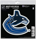 Vancouver Canucks 6 Inch Decal Sticker, Flat Vinyl, Die Cut, Primary Design, Full Adhesive Backing